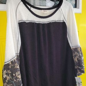BNWT STYLE & CO WAFFLE KNIT TOP SZ LG/XL!